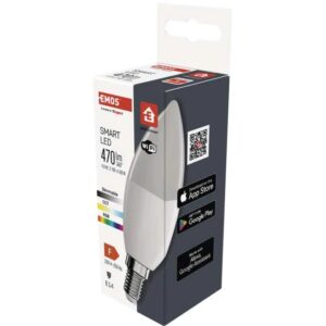 Lemputė LED E14, 230V, 4,8W, 470lm, 2700K - 6500K, RGB, išmanioji Wi-Fi, valdoma programėle, TUYA / Smart Life, EMOS