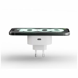 Zens Qi 15W Wireless Induction Charger with USB-C 18W white - Image 2