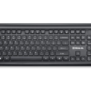 Multimedijos klaviatūra REAL-EL Comfort 7085 EN juodos spalvos