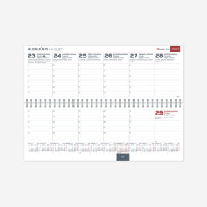 Stalinis kalendorius Timer Memo, 290x105mm, PU viršelis, turkio spalvos - Image 2
