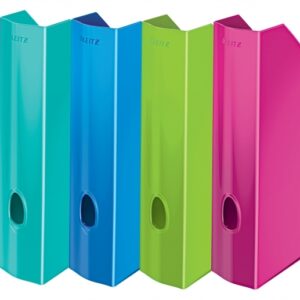 Dokumentų stovas Leitz Plus Wow, A4, 312x258x75mm, plastikinis, mėlynos spalvos - Image 2