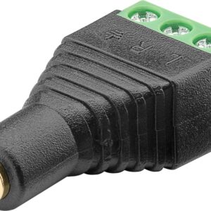 Lizdas 3.5mm prisukamas 3 kontaktų stereo