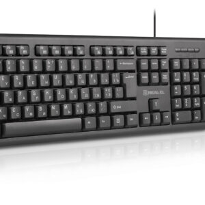 Klaviatūros ir pelės rinkinys REAL-EL Kit 511, juodos spalvos - Image 2