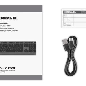 Klaviatūra REAL-EL RK-715W juodos spalvos, belaidė - Image 11