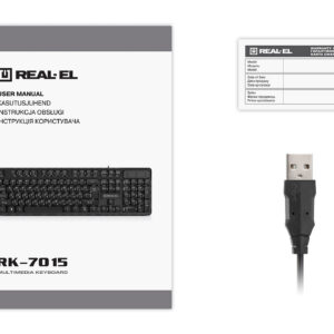 Multimedijos klaviatūra REAL-EL RK-7015 juodos spalvos - Image 9