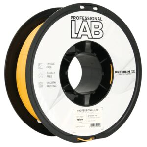 3D Plastikas - Filamentas PETG matinis geltonas | 1.75 mm, 1 kg | Professional LAB