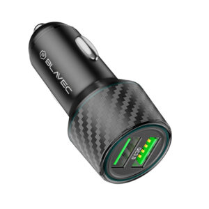 Blavec Automobilinis įkroviklis BS-21A Carbon - 2xUSB - QC 3.0 36W 3A (CCBS21AC-2UB36) juodas - Image 4