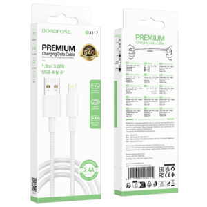 Borofone Kabel BX117 Source - USB na Lightning - 1 metr biały - Image 4