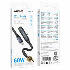 Borofone Kabel BX126 Skillful - Typ C na Typ C - PD 60W 1 metr czarny - Image 8