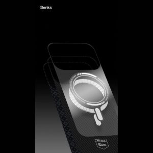 Benks Etui Magnetic Armor Air Armor Grid Kevlar Metal Frame 600D (C.K.FL.AP.BK.0072) do Iphone 18 Pro/17 Pro czarny - Image 9