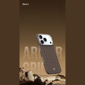 Benks Etui Magnetic Armor Air Armor Grid Kevlar Metal Frame 600D (C.K.FL.AP.BE.0072) do Iphone 18 Pro/17 Pro niebieski - Image 9