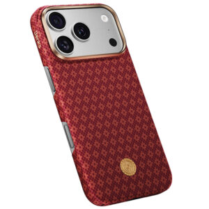 Benks Etui Magnetic Armor Air Armor Grid Kevlar Metal Frame 600D (C.K.FL.AP.RD.0072) skirtas Iphone 18 Pro/17 Pro raudonas - Image 2