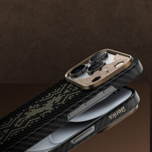 Benks Magnetic Armor Air Knight Kevlar metalinis rėmelis (C.K.FL.AP.GD.X073) skirtas iPhone 18 Pro Max/17 Pro Max juodas - Image 5