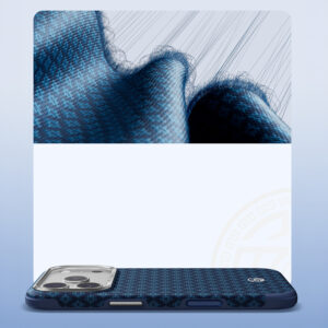 Benks Etui Magnetic Armor Grid Edge X9 Kevlar Metal Frame (C.K.FL.AP.BE.X073) do Iphone 18 Pro Max/17 Pro Max niebieski - Image 9