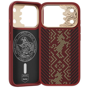 Benks Etui Magnetic Armor Pro Knight Kevlar Metal Frame (C.K.FL.AP.GD.BA73) do Iphone 18 Pro Max/17 Pro Max czerwony (Camera Control Button) - Image 2