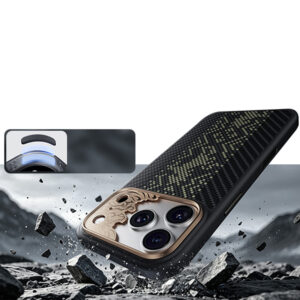 Benks Etui Magnetic Armor Pro Knight Kevlar Metal Frame (C.K.FL.AP.GD.B073) do Iphone 18 Pro Max/17 Pro Max czarny (Camera Control Button) - Image 6
