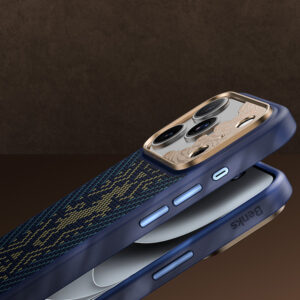 Benks Etui Magnetic Armor Pro Knight Kevlar Metal Frame (C.K.FL.AP.GD.BC72) do Iphone 18 Pro/17 Pro niebieski (Camera Control Button) - Image 5