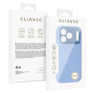 Liavec Silk Shield Case with Metal Camera Frame do Iphone 18 Pro Max/17 Pro Max jasnoniebieski - Image 5