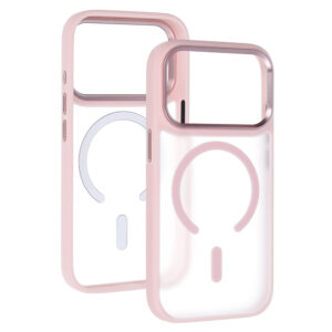 Liavec Cloudy Case with Metal Camera Frame do Iphone 18 Pro Max/17 Pro Max różowy (Camera Control Button) - Image 2