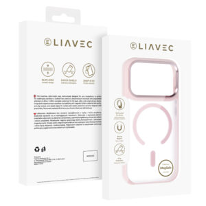 Liavec Cloudy Case with Metal Camera Frame do Iphone 18 Pro Max/17 Pro Max różowy (Camera Control Button) - Image 5