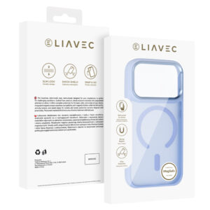 Liavec Cloudy Case with Metal Camera Frame do Iphone 18 Pro Max/17 Pro Max jasnoniebieski (Camera Control Button) - Image 5