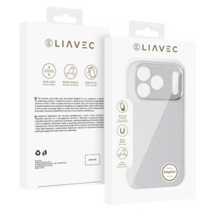 Liavec Silk Shield Case with Metal Camera Frame do Iphone 18 Pro/17 Pro szary - Image 5