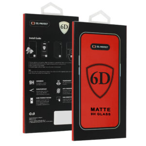 Hartowane szkło Tel Protect Full Glue 6D Matte do Iphone 18 Pro Max Max Czarne - Image 9