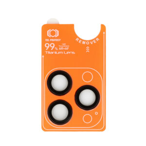 Hartowane szkło Tel Protect Titanium Lens 99% AR na aparat do Iphone 18 Pro/18 Pro Max czarne (obiektyw 3 sztuki) - Image 2