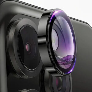 Hartowane szkło Tel Protect 3D Lens na aparat do Iphone 18 Pro/18 Pro Max czarne (obiektyw 3 sztuki) - Image 5