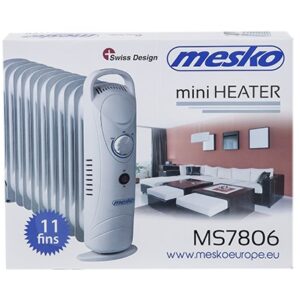 Mesko MS 7806 elektrinis patalpų šildytuvas Tepalu užpildytas elektrinis šildytuvas Vidaus Balta 1200 W - Image 2