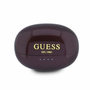 Guess Metallic Finish Classic Logo OWS belaidės ausinės Burgundy