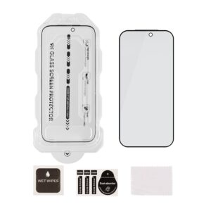 OBAL:ME Privacy 5D stiklinė ekrano apsauga su aplikatoriumi, skirta iPhone 18 Pro, juoda