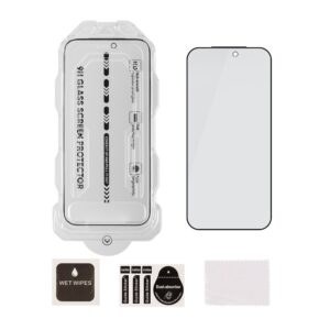 OBAL:ME Privacy 5D stiklinė ekrano apsauga su aplikatoriumi, skirta iPhone 18 Pro Max, juoda