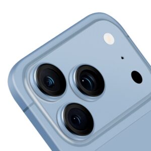 OBAL:ME objektyvo apsauga, skirta iPhone 18 Pro/18 Pro Max, šviesiai mėlyna
