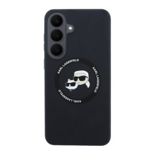 Karl Lagerfeld Liquid Silicone Double Heads magnetinis dėklas, skirtas Samsung Galaxy S26 FE, juodas - Image 2