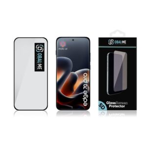 OBAL:ME 5D Apsauginis stiklas Screen Protector skirtas Motorola Edge 70 Pro juodos spalvos - Image 2