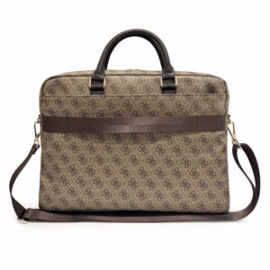 Guess PU 4G Stripe Metal Logo Computer Bag 16" rudos spalvos