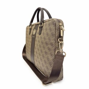 Guess PU 4G Stripe Metal Logo Computer Bag 16" rudos spalvos - Image 2