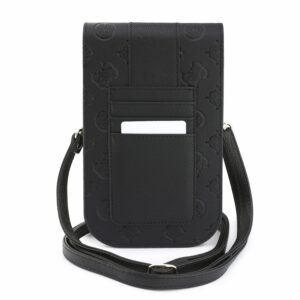 Guess PU 4G Peony Stripe Metal Logo Phone Bag juodos spalvos