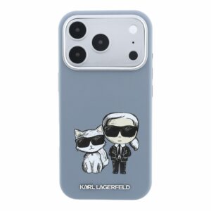 Karl Lagerfeld PU Semi Wrap Smooth Sketch Bodies Magsafe dėklas skirtas iPhone 18 Pro Blue - Image 2