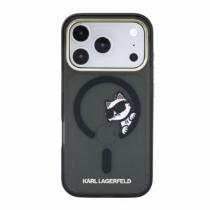 Karl Lagerfeld IML Choupette Peekaboo Magsafe dėklas skirtas iPhone 18 Pro juodos spalvos - Image 2