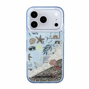 Karl Lagerfeld Liquid Glitter Beach dėklas skirtas iPhone 18 Pro Blue