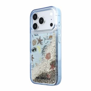 Karl Lagerfeld Liquid Glitter Beach dėklas skirtas iPhone 18 Pro Max Blue