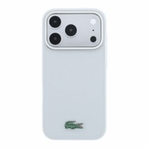 Lacoste PVC Iconic Petit Pique Metal Logo MagSafe dėklas skirtas iPhone 18 Pro Light Grey - Image 2