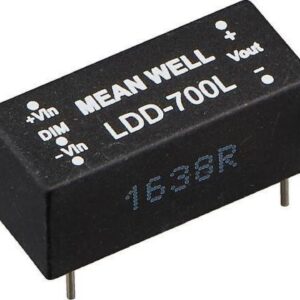 Srovės stabilizatorius DC/DC LED 9-36V:2-32V 500mA PWM valdomas uždaras, MEAN WELL