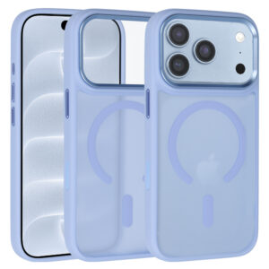 Liavec Cloudy Case with Metal Camera Frame do Iphone 18 Pro Max/17 Pro Max jasnoniebieski (Camera Control Button)