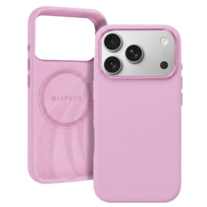 Liavec Silky Case with Metal Camera Frame do Iphone 18 Pro/17 Pro różowy