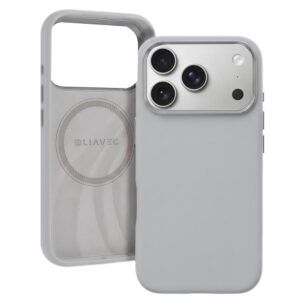 Liavec Silky Case with Metal Camera Frame do Iphone 18 Pro/17 Pro szary