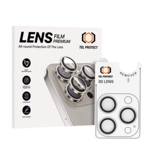 Hartowane szkło Tel Protect 3D Lens na aparat do Iphone 18 Pro/18 Pro Max przezroczyste (obiektyw 3 sztuki)