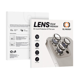 Hartowane szkło Tel Protect 3D Lens na aparat do Iphone 18 Pro/18 Pro Max jasnoniebieski (obiektyw 3 sztuki)